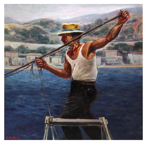 Eligio Egitto - Fisherman with harpoon