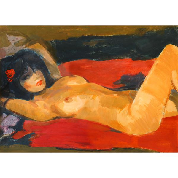 Giuseppe Tampieri - Nude of a woman, Goyesca