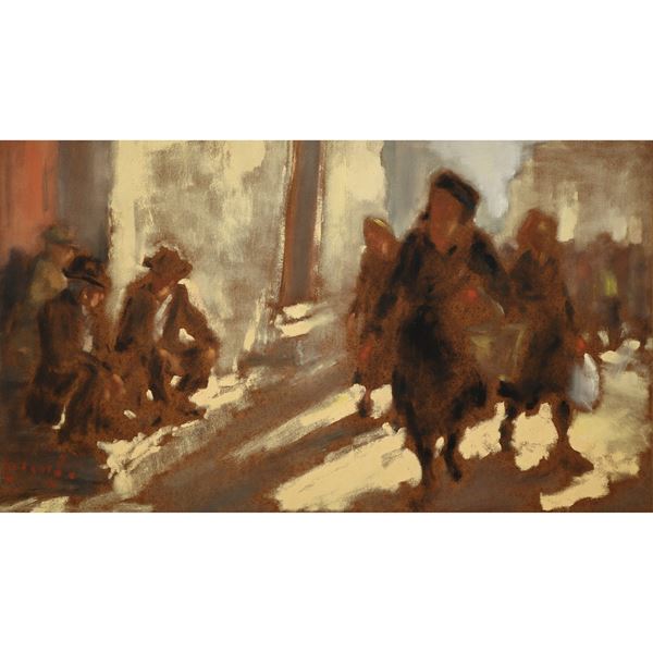 Albino Lorenzo - Daily scene with passers-by