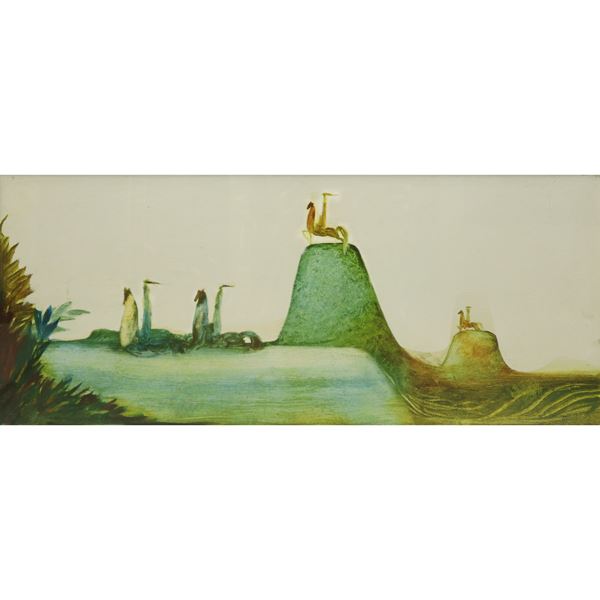 Cesare D'Angelo - Paesaggio immaginario con cavalli