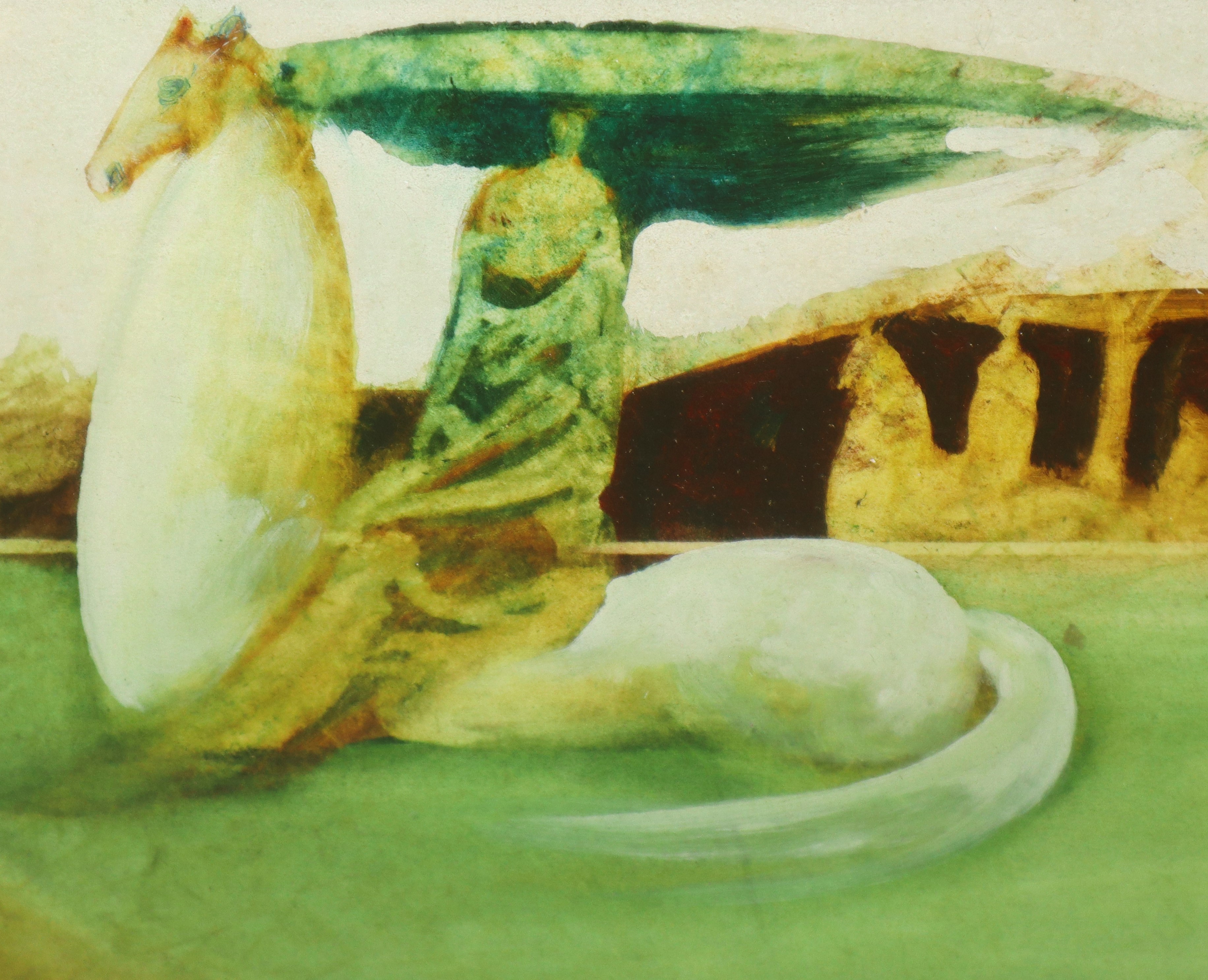Cesare D'angelo - Paesaggio con Donna a Cavallo