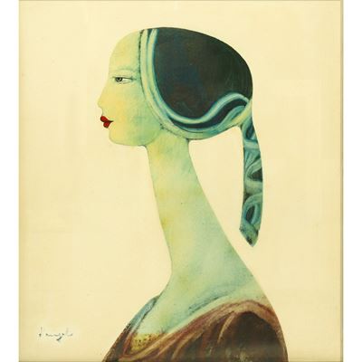 Viso di Donna con Copricapo