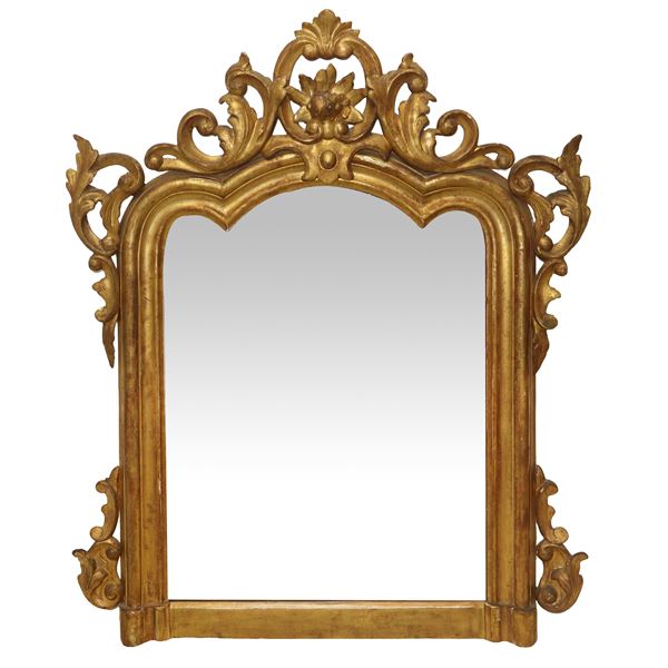 Gilded wood mirror