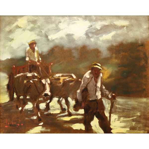 Albino Lorenzo - Farmers with oxen