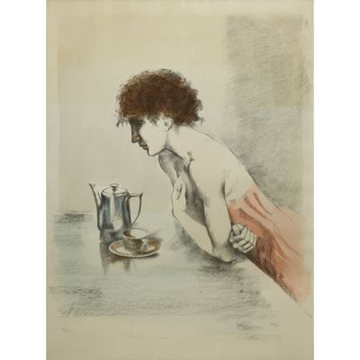 Donna che Prende il Caffe' al Mattino
