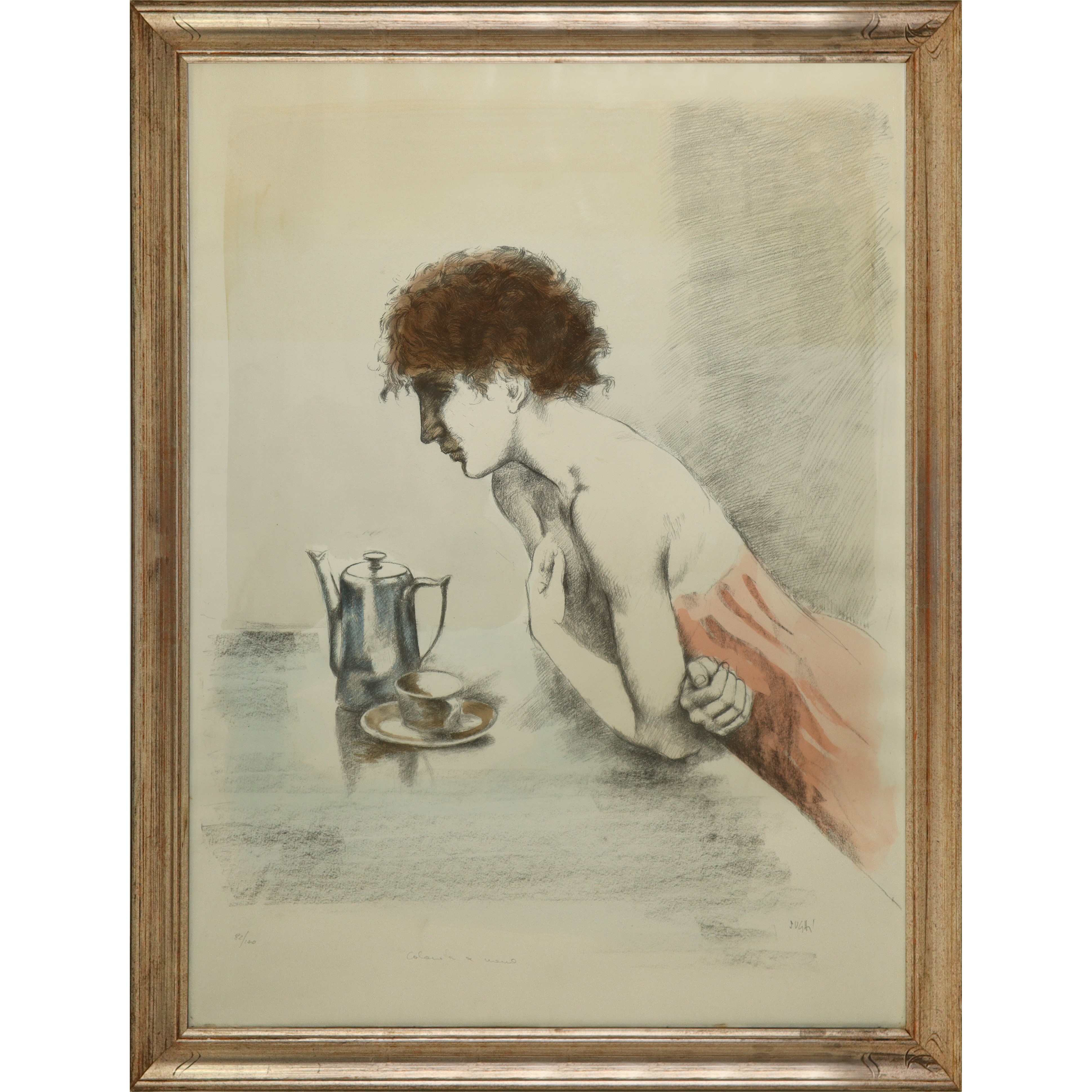 Alberto Sughi - Donna che Prende il Caffe' al Mattino