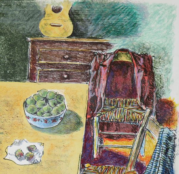 Eligio Egitto - Natura morta in interno