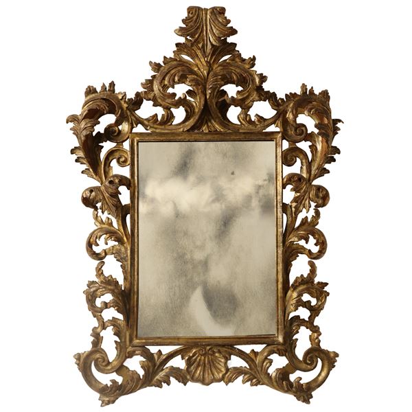 Specchiera in legno dorato
