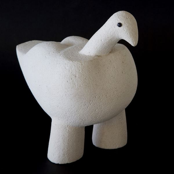 Candido Fior : Colomba  (1996)  - Terracotta bianca - Asta Asta Collezione Ceramiche Postmoderne PrimeDiCopertina - Casa d'aste La Rosa