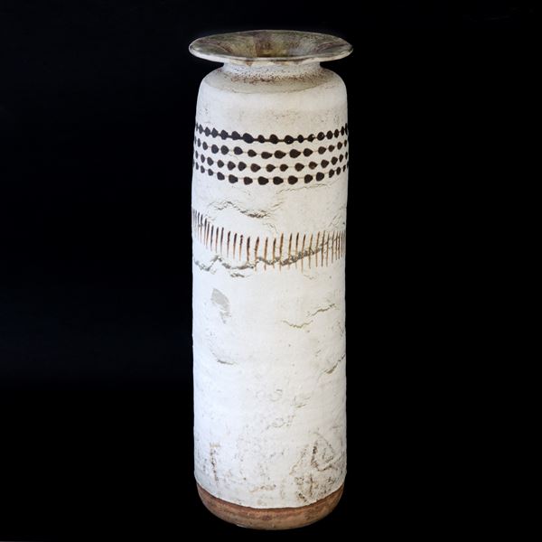 Aldo Londi : Vaso  (1960)  - Tornito a mano, tipo pietra - Asta Asta Collezione Ceramiche Postmoderne PrimeDiCopertina - Casa d'aste La Rosa