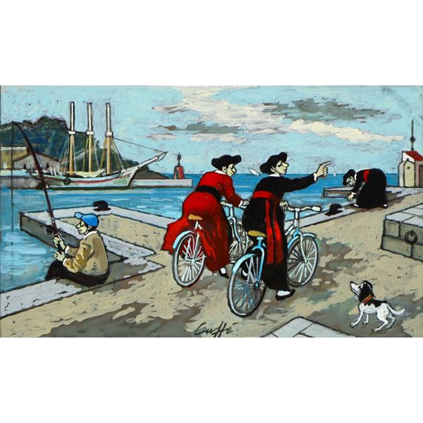 In bicicletta sul molo
