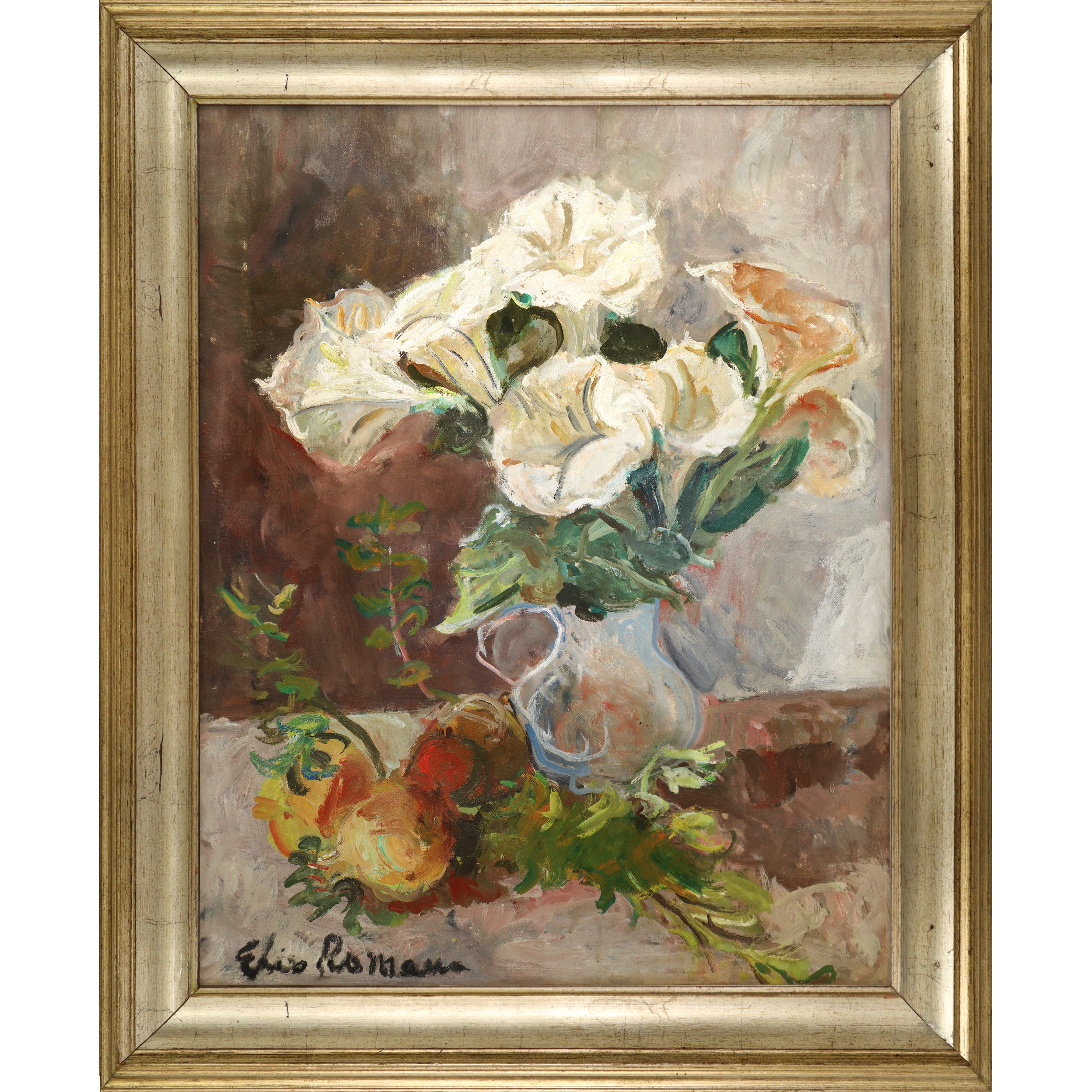 Elio Romano - Vaso con Fiori e Frutti