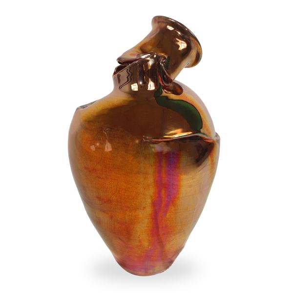 Antonio Recalcati : Vaso  (1996)  - Terracotta deformata - Asta Asta Collezione Ceramiche Postmoderne PrimeDiCopertina - Casa d'aste La Rosa