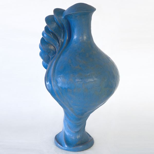 Giulio Busti : Vaso blu  - Asta Asta Collezione Ceramiche Postmoderne PrimeDiCopertina - Casa d'aste La Rosa