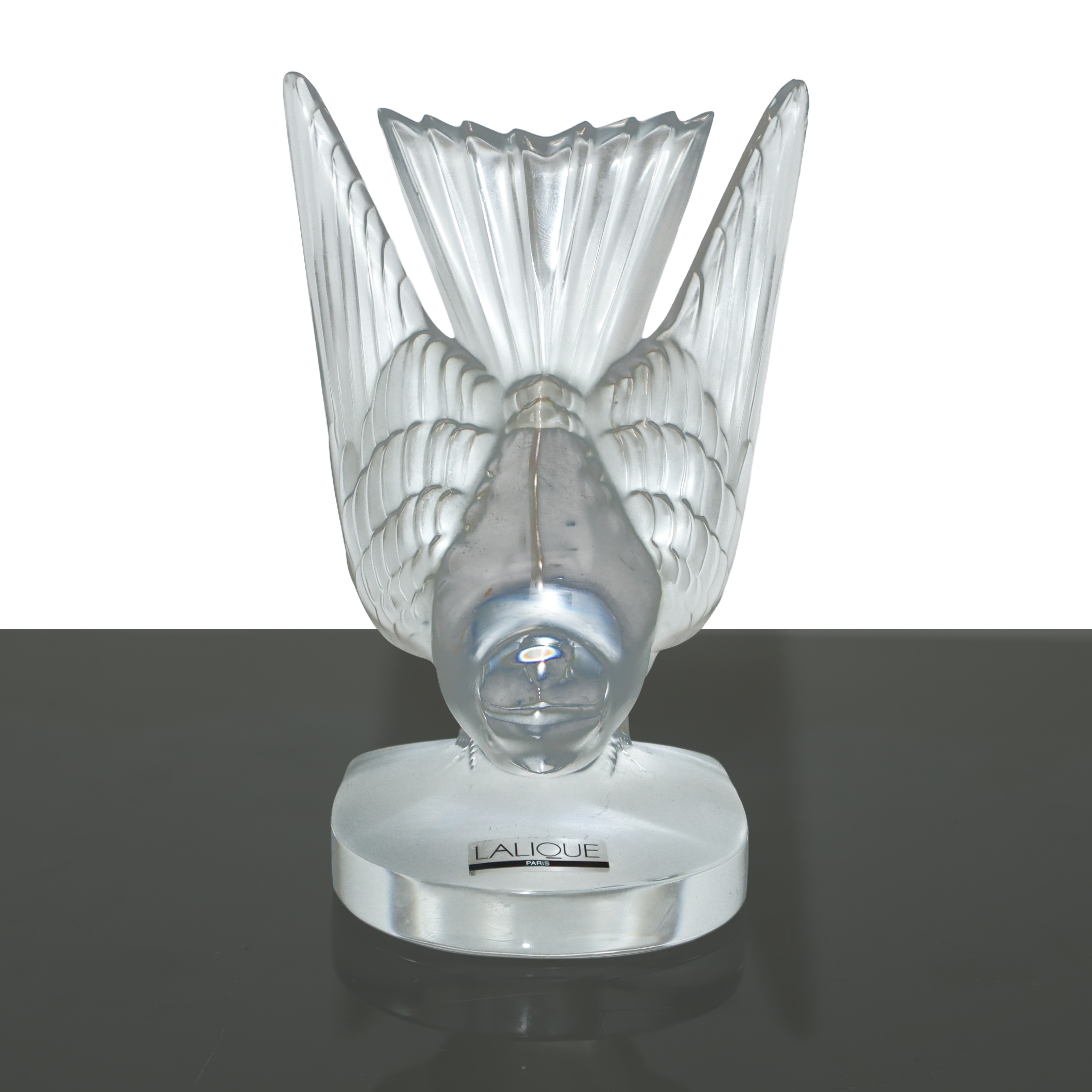 Lalique Paris - Reggilibri Rondine in Cristallo Modellato e Smerigliato