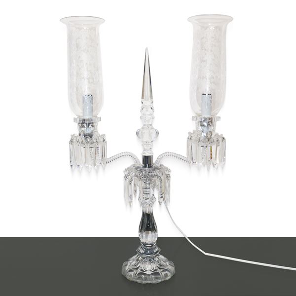 Baccarat France - Portacandele in cristallo a due luci 