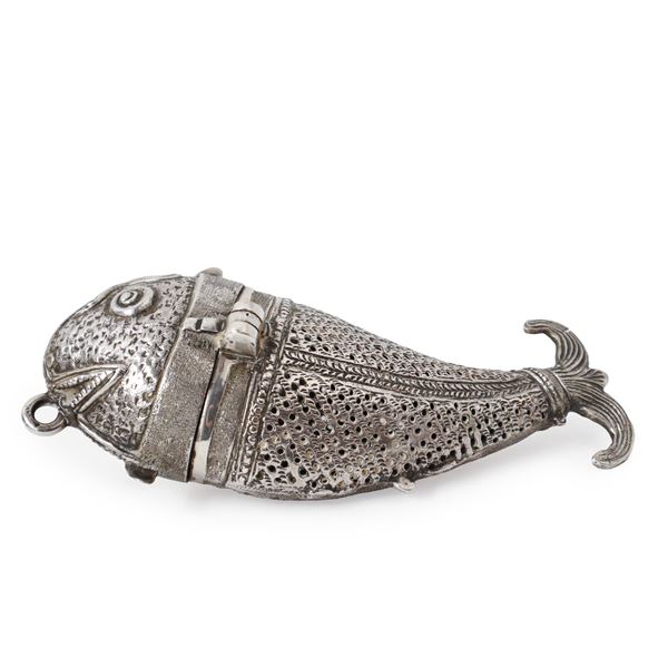 Silver lighter in the shape of a fish