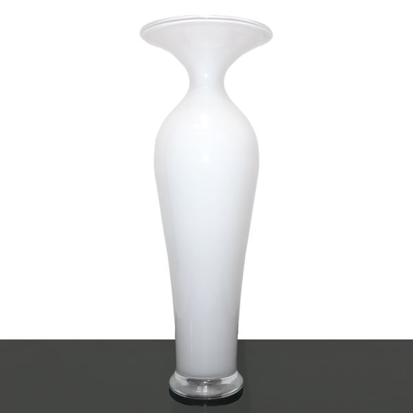 Vaso in vetro lattimo