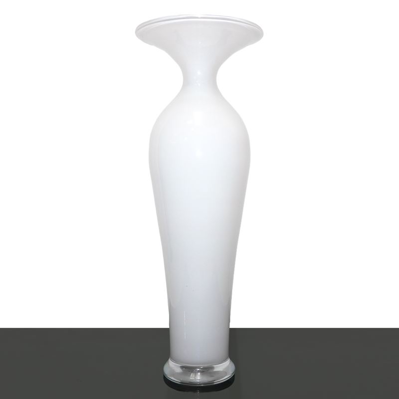 Vaso in vetro lattimo