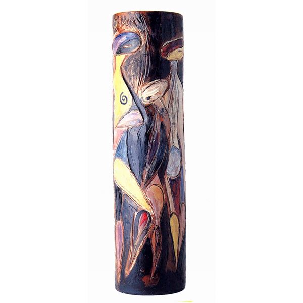 Marcello Fantoni : Vaso  (1953)  - H cm 30x70 - Asta Asta Collezione Ceramiche Postmoderne PrimeDiCopertina - Casa d'aste La Rosa