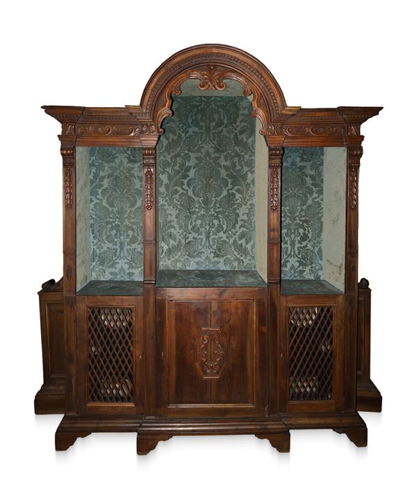 Furniture obtained from a Renaissance style confessional
