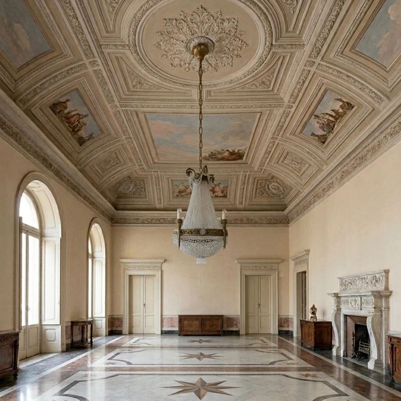 Lampadario con brindoli in vetro