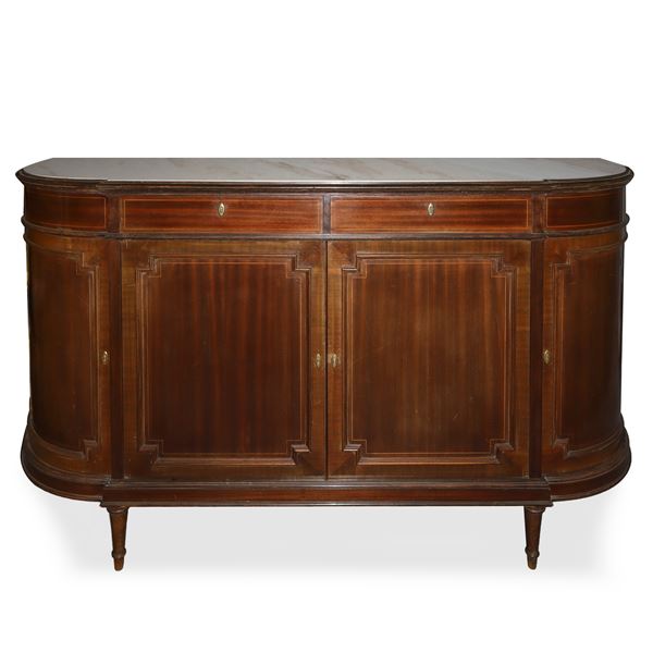 Credenza bassa con marmo al piano