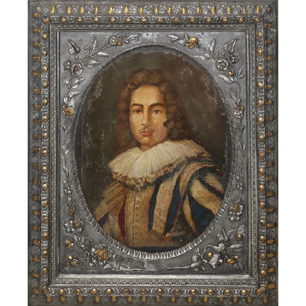 Portrait of a nobleman in eighteenth-century clothes in an oval