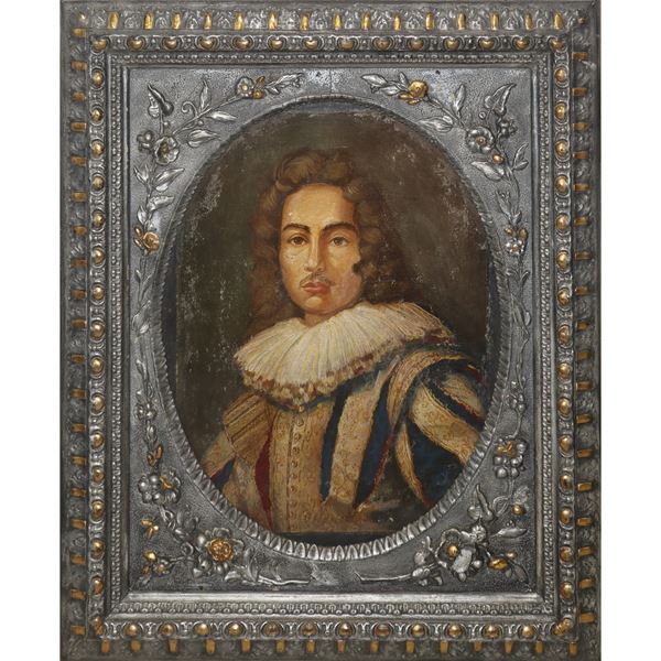Ritratto di nobiluomo in abiti settecenteschi in ovale