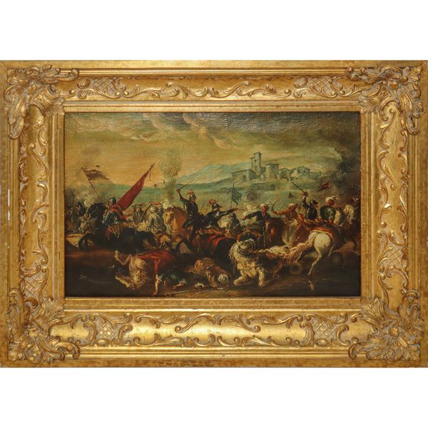 Jacques  Courtois Il Borgognone - Scontro fra cavalieri
