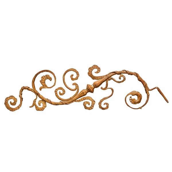 Ornamental fragment in forged nailed iron