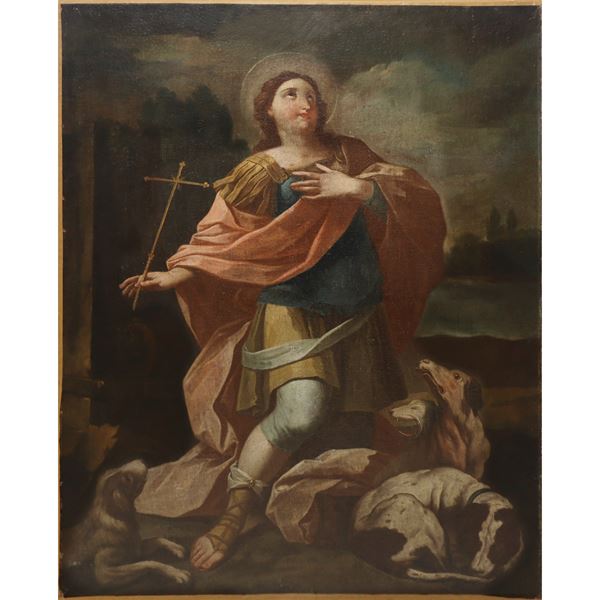 Saint Rocco with dogs
