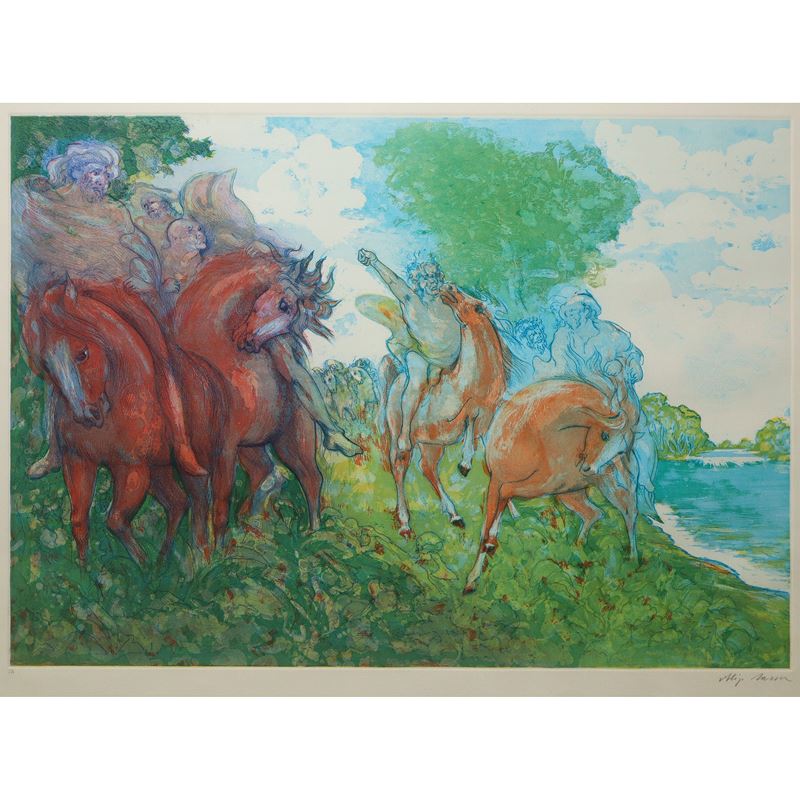 Aligi Sassu - Patroclo (litografia)