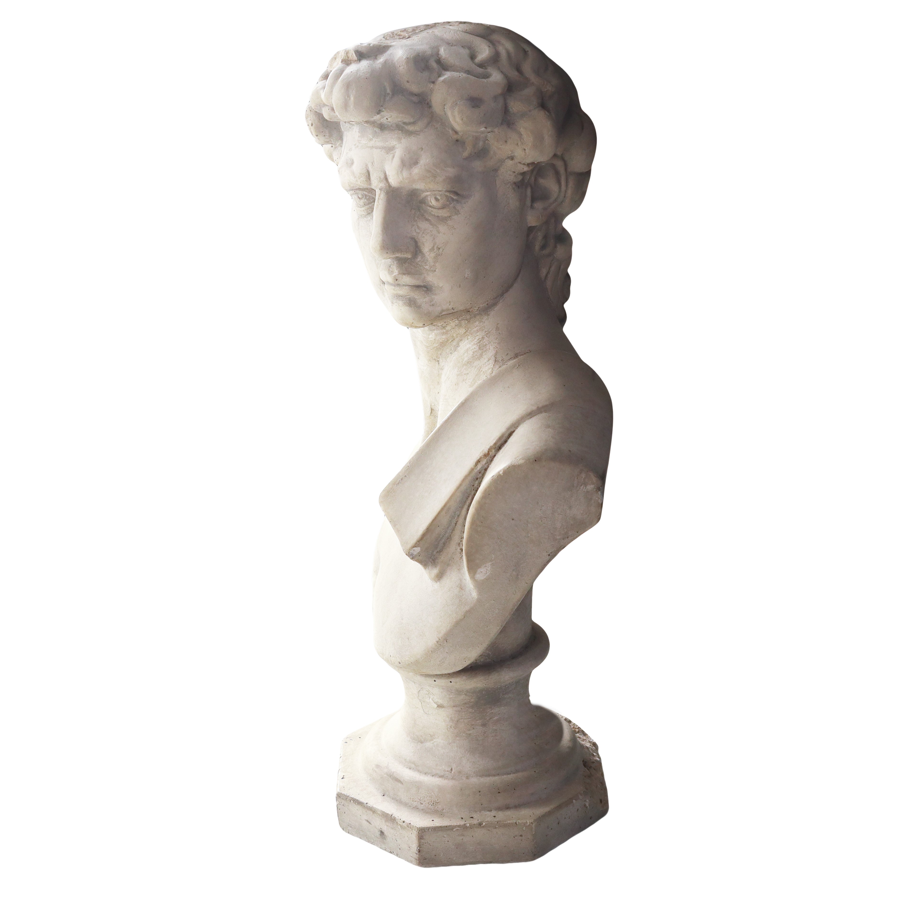 Mezzobusto di Auriga Romano in Malta Cementizia