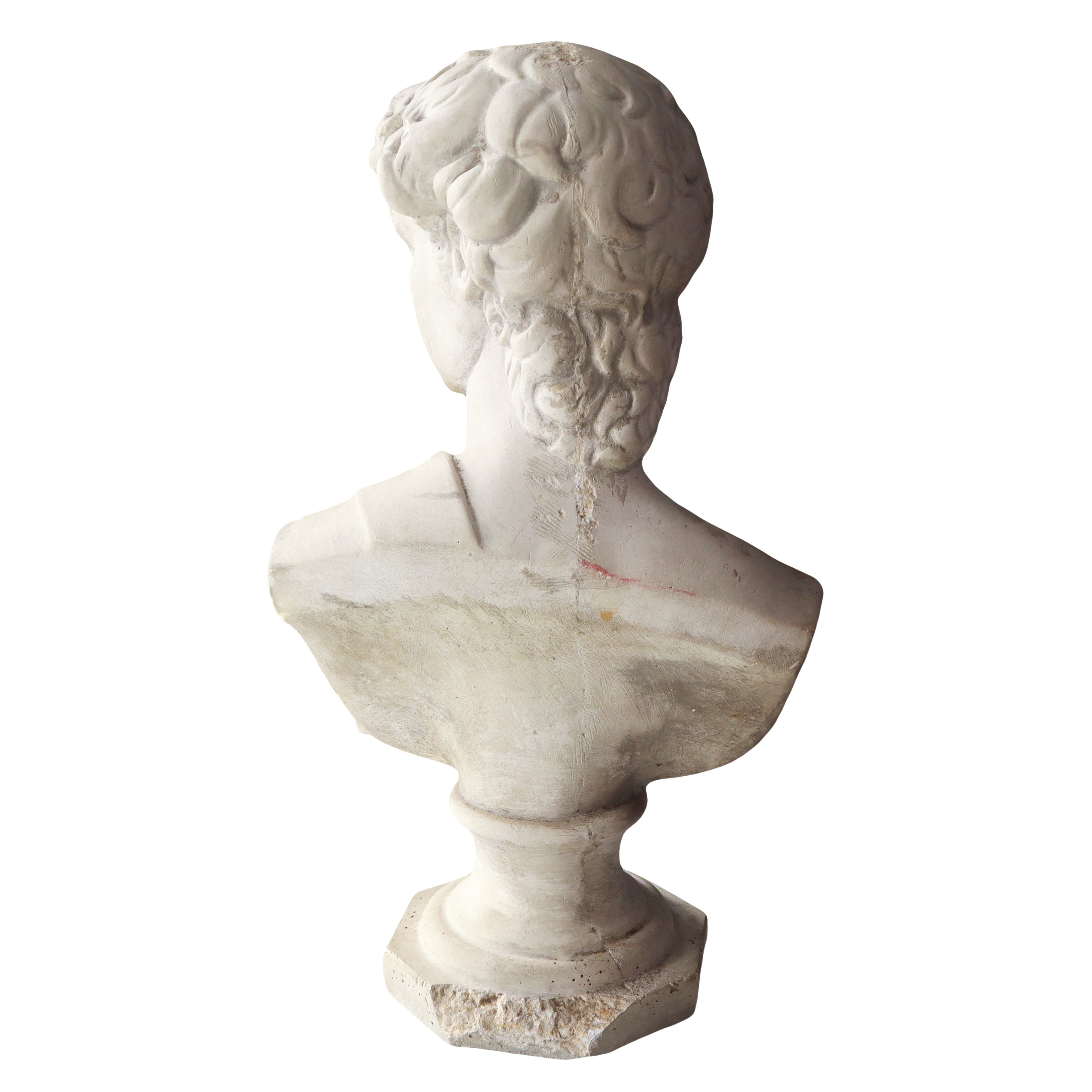 Mezzobusto di Auriga Romano in Malta Cementizia