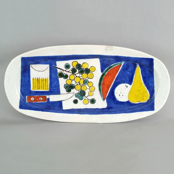 Guerrino Tramonti : Natura morta  (1956-1961)  - Asta Asta Collezione Ceramiche Postmoderne PrimeDiCopertina - Casa d'aste La Rosa
