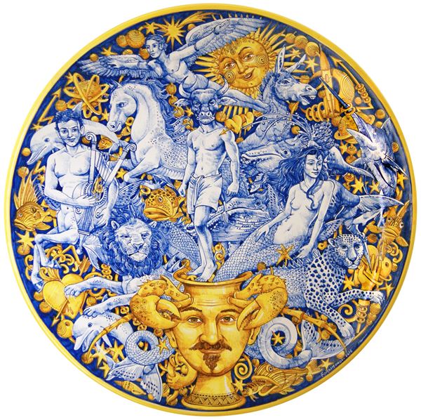 Francesco Raimondi : Raimondesche  (2018)  - Piatto in ceramica - Asta Asta Collezione Ceramiche Postmoderne PrimeDiCopertina - Casa d'aste La Rosa
