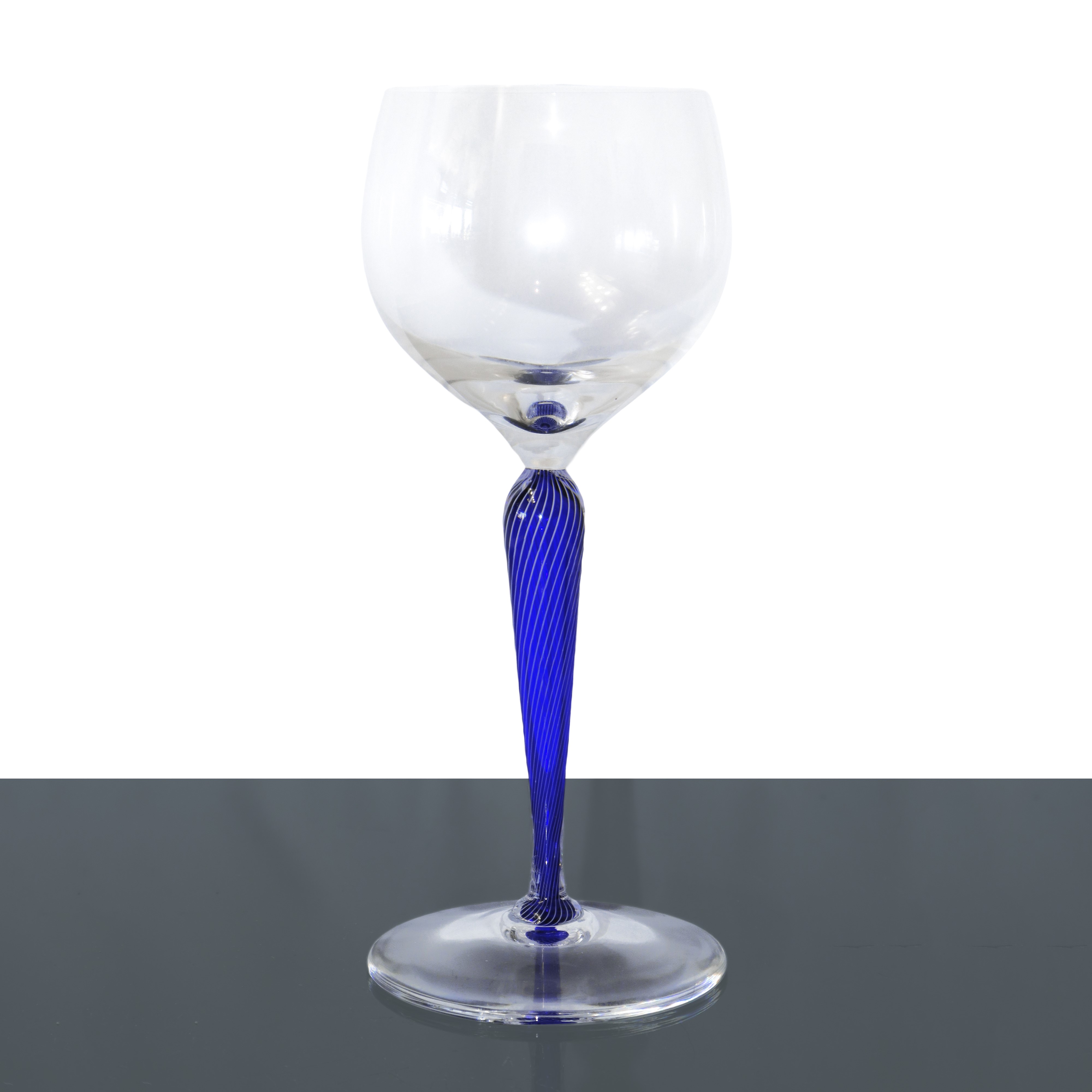 Servizio in cristallo Saint Louis , modello Filigranè blu e bianco