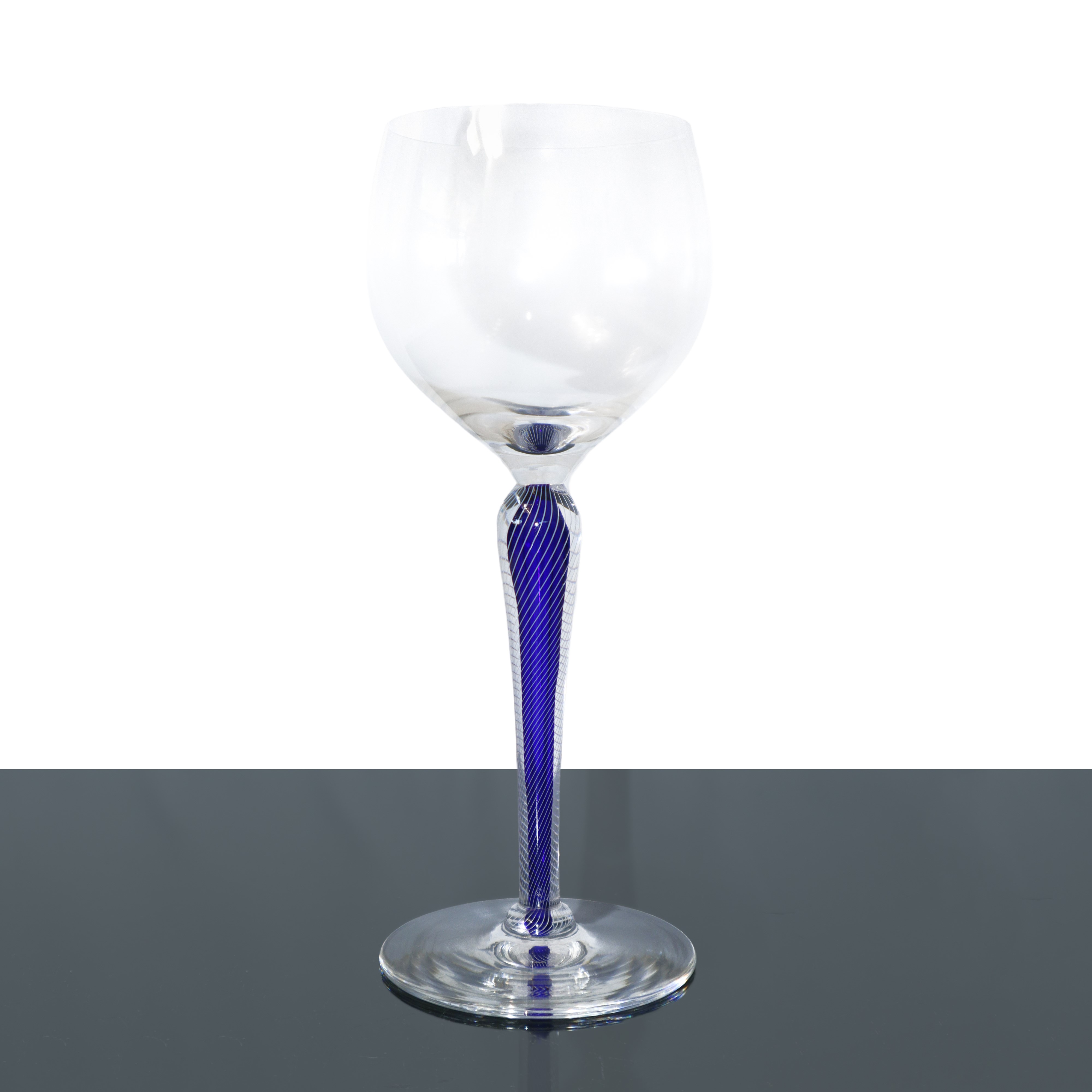 Servizio in cristallo Saint Louis , modello Filigranè blu e bianco