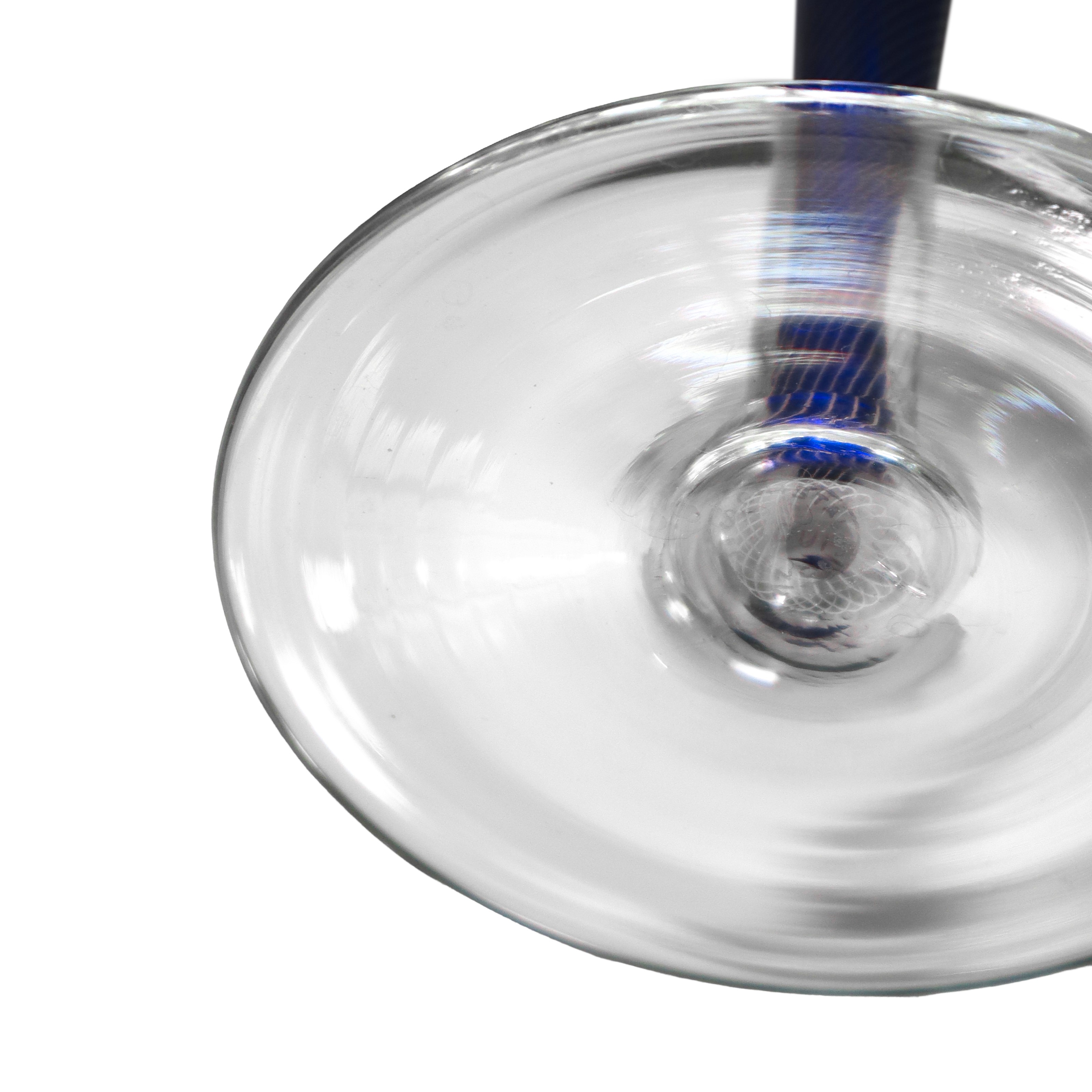 Servizio in cristallo Saint Louis , modello Filigranè blu e bianco