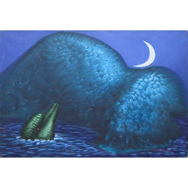 Aldo Turchiaro - Dolphin in the moonlight