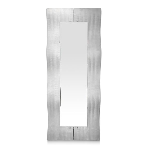 Lorenzo Burchiellaro - Full-length Wave mirror in engraved aluminium