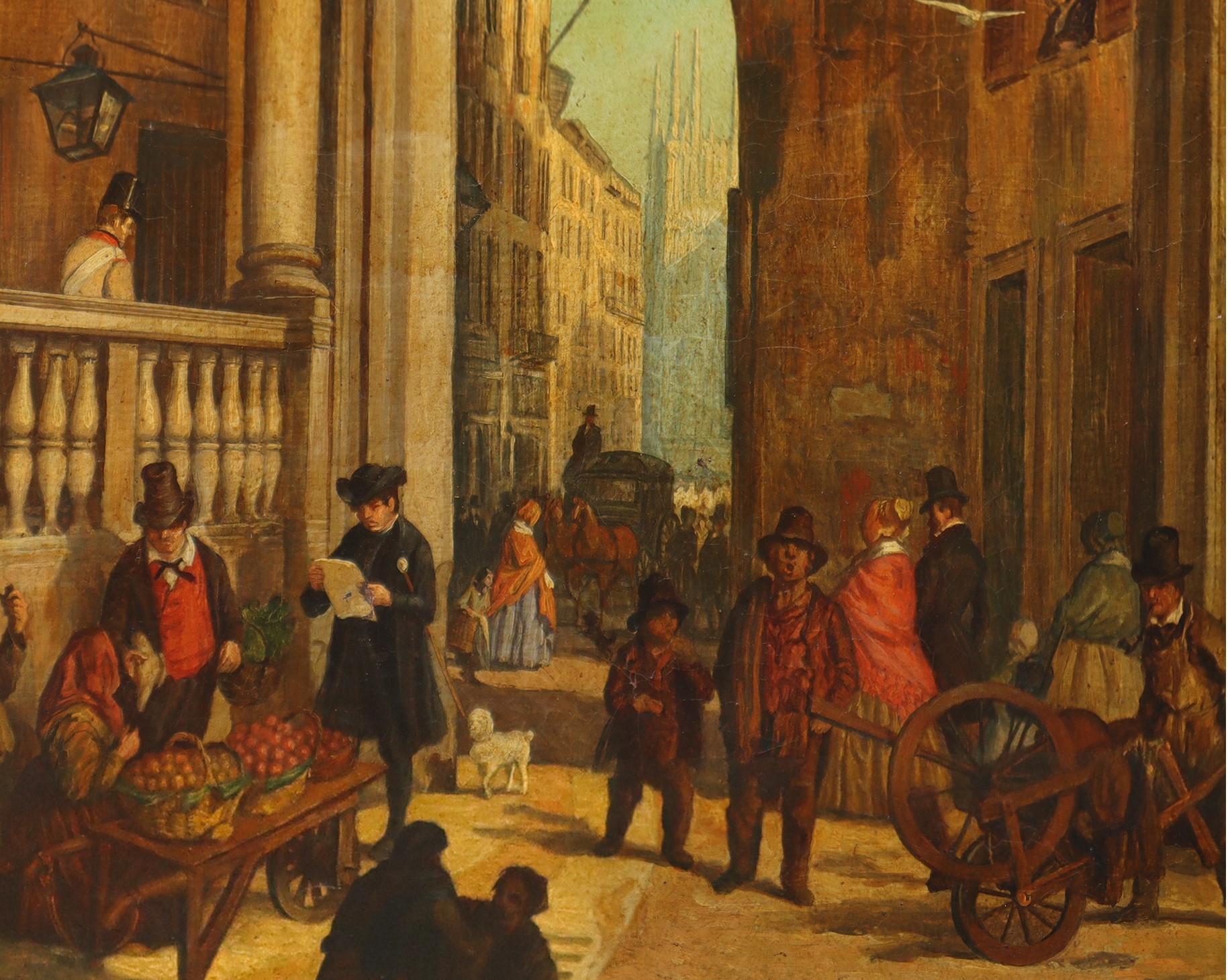 Veduta della Piazza dei Mercanti o Il passaggio dalla Piazza dei Mercanti alla Pescheria Vecchia