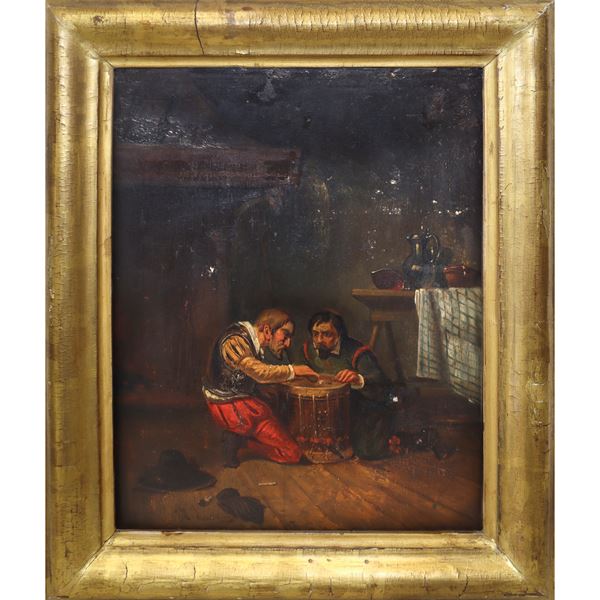 Anthonie  Victoryns - Dice players in an interior