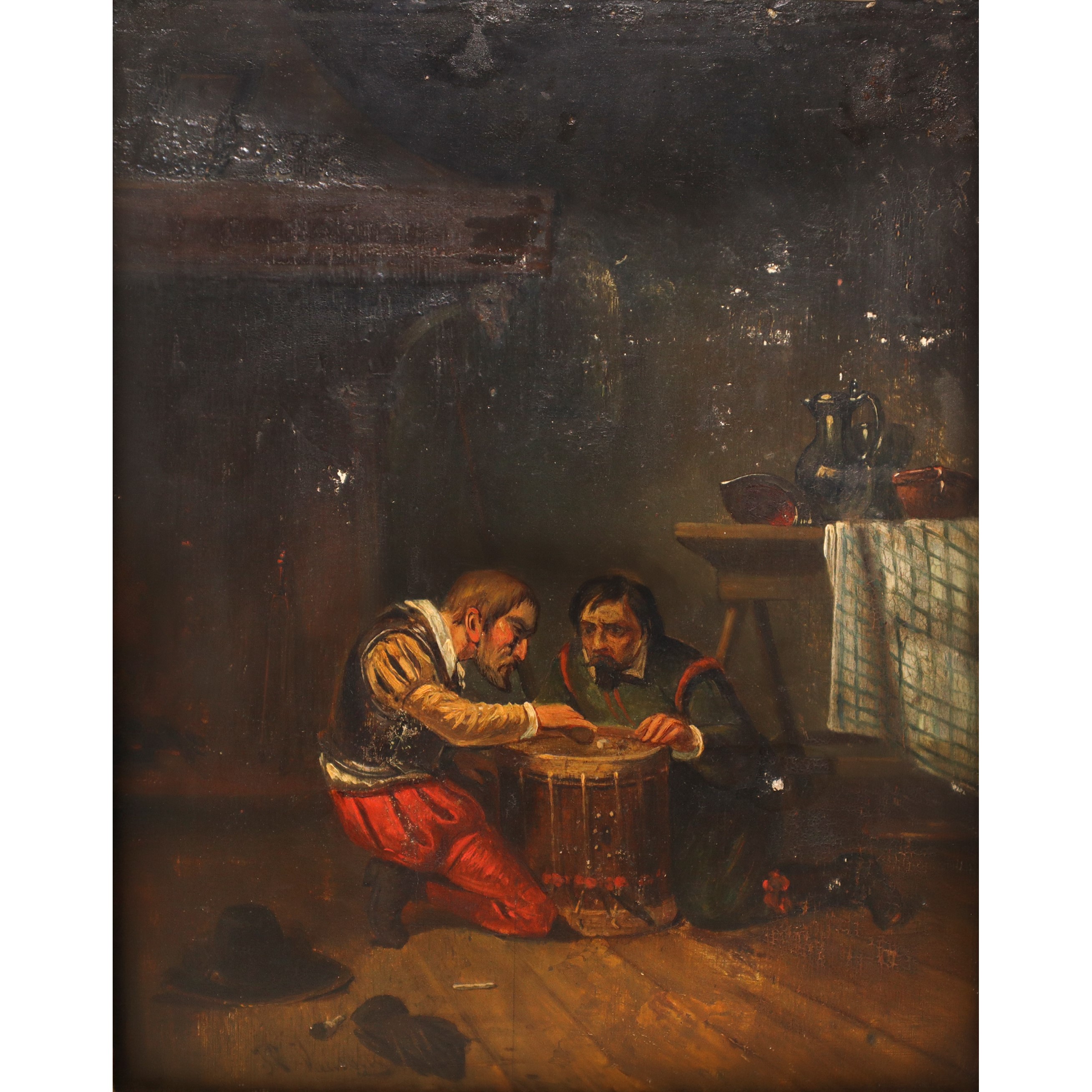 Giocatori di dadi in un interno