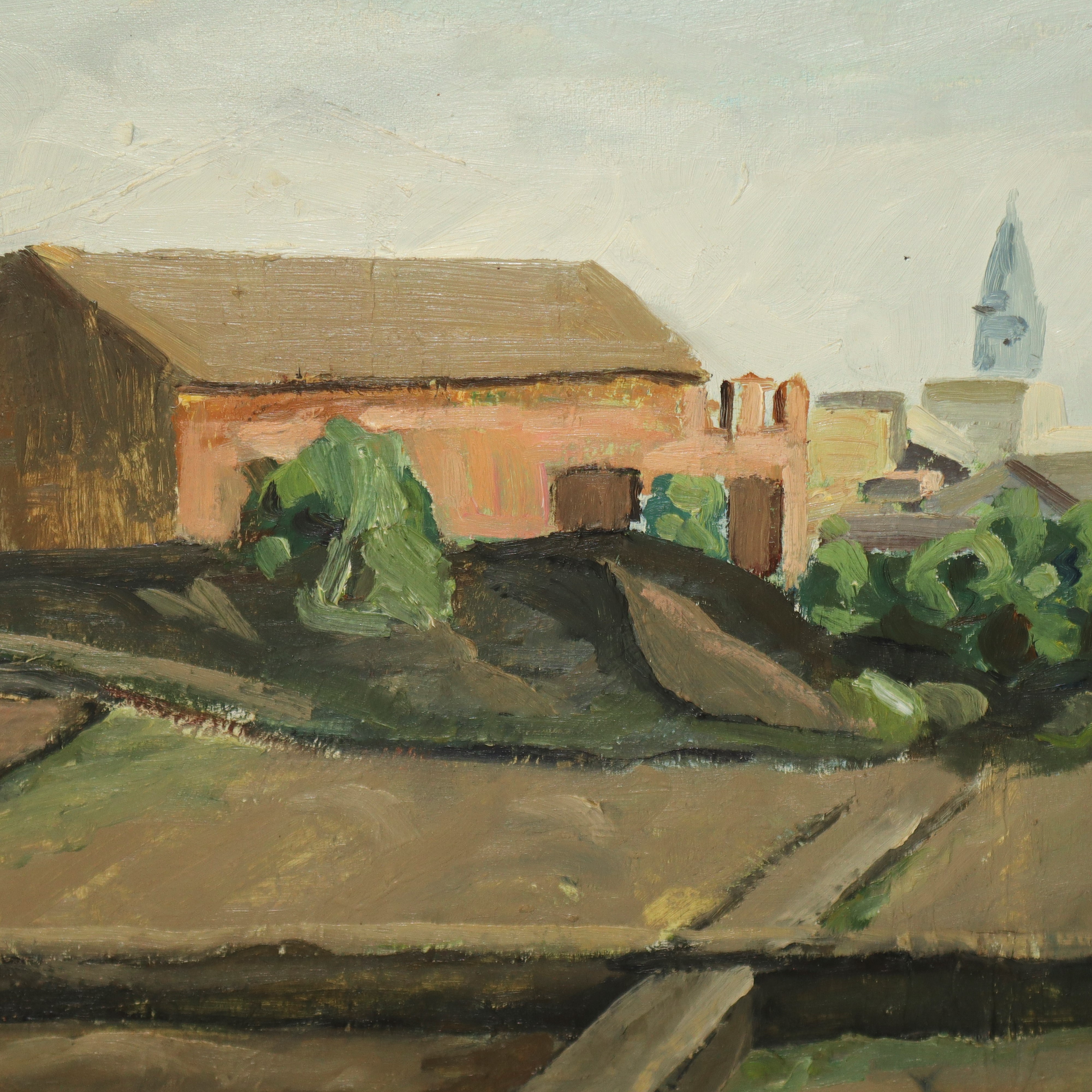 Paesaggio con Case e Tralci di Vite