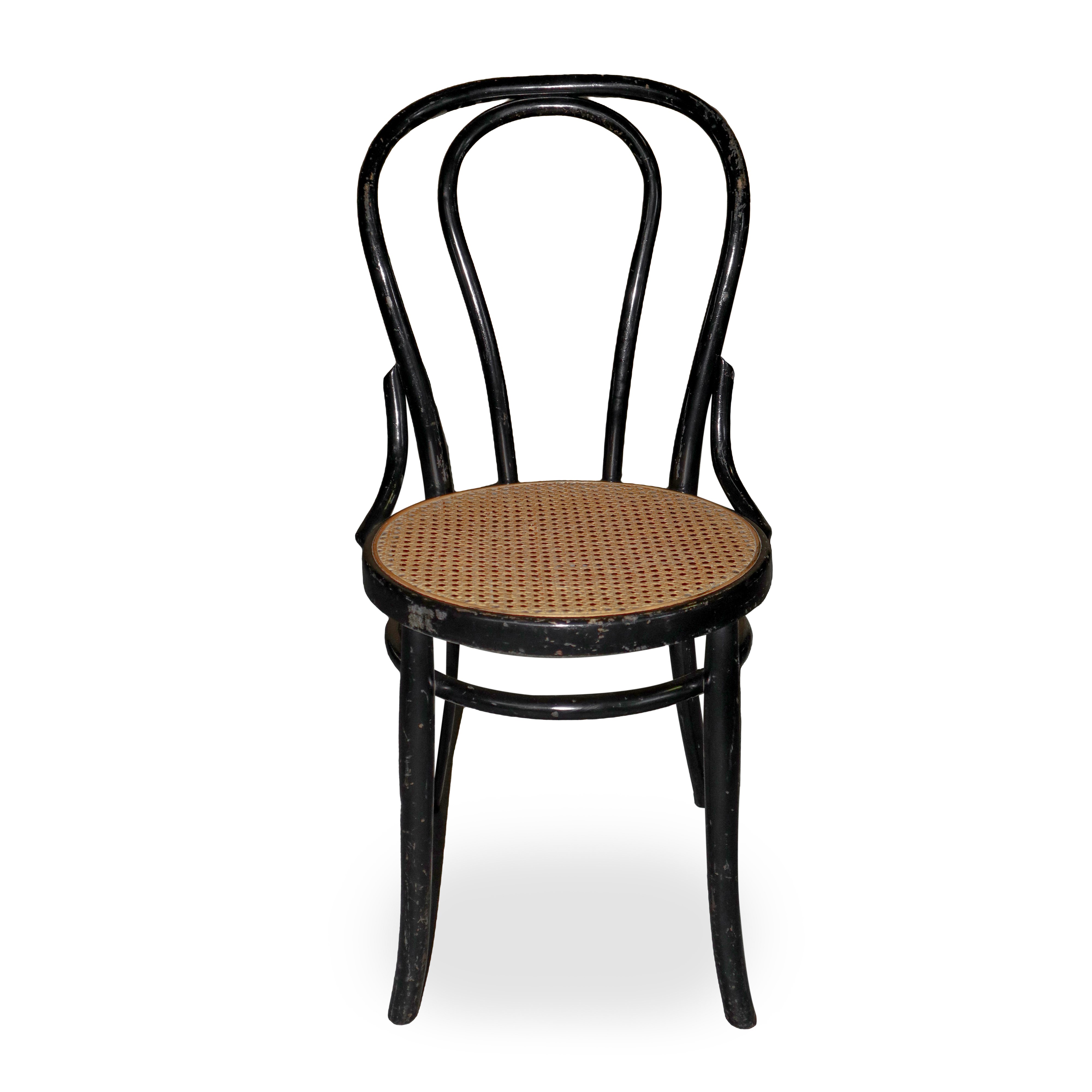 Sei Sedie nello Stile Thonet Laccate Nero
