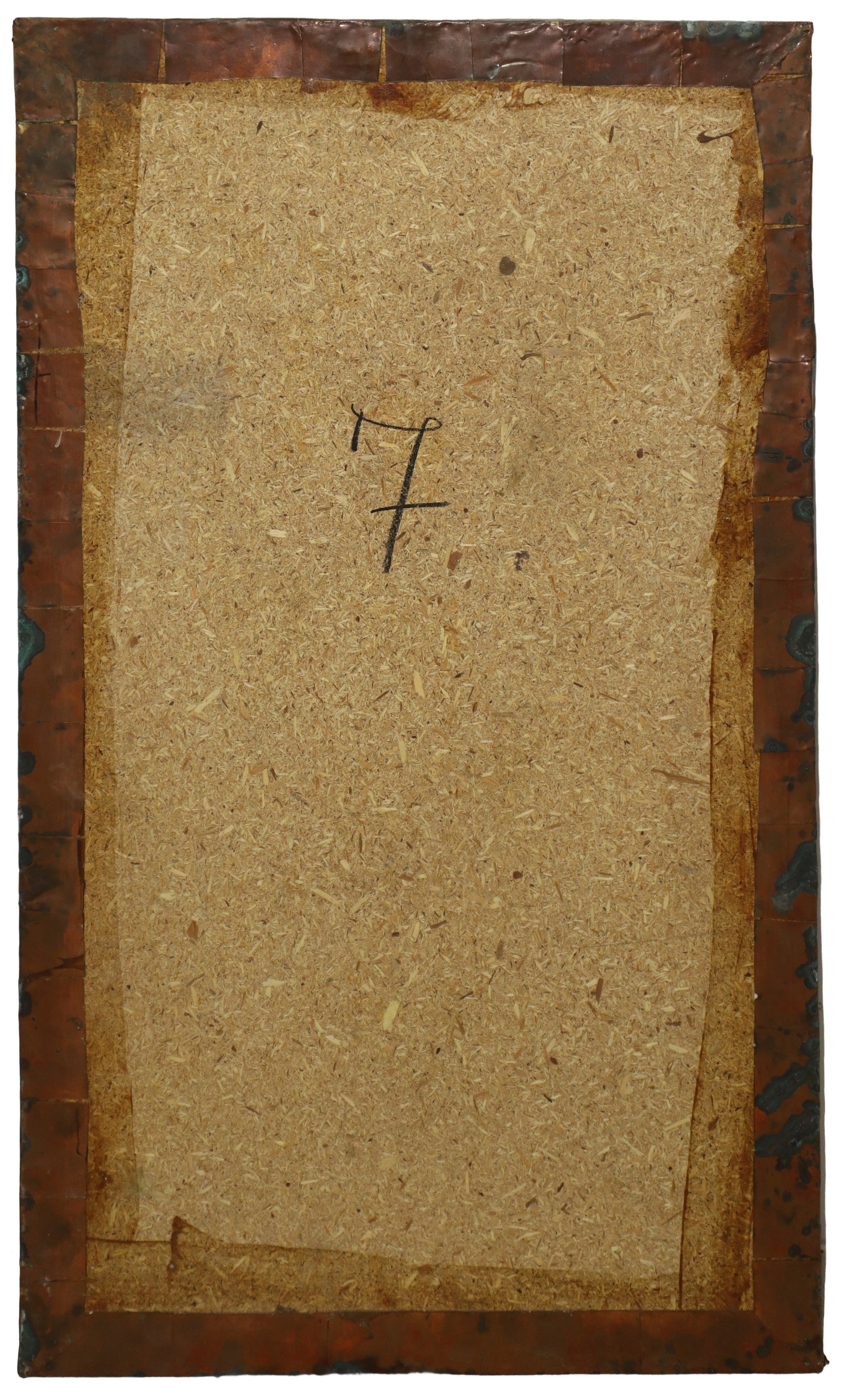 Grande pannello in lamina di ottone raffigurante Pescatore ad Acitrezza