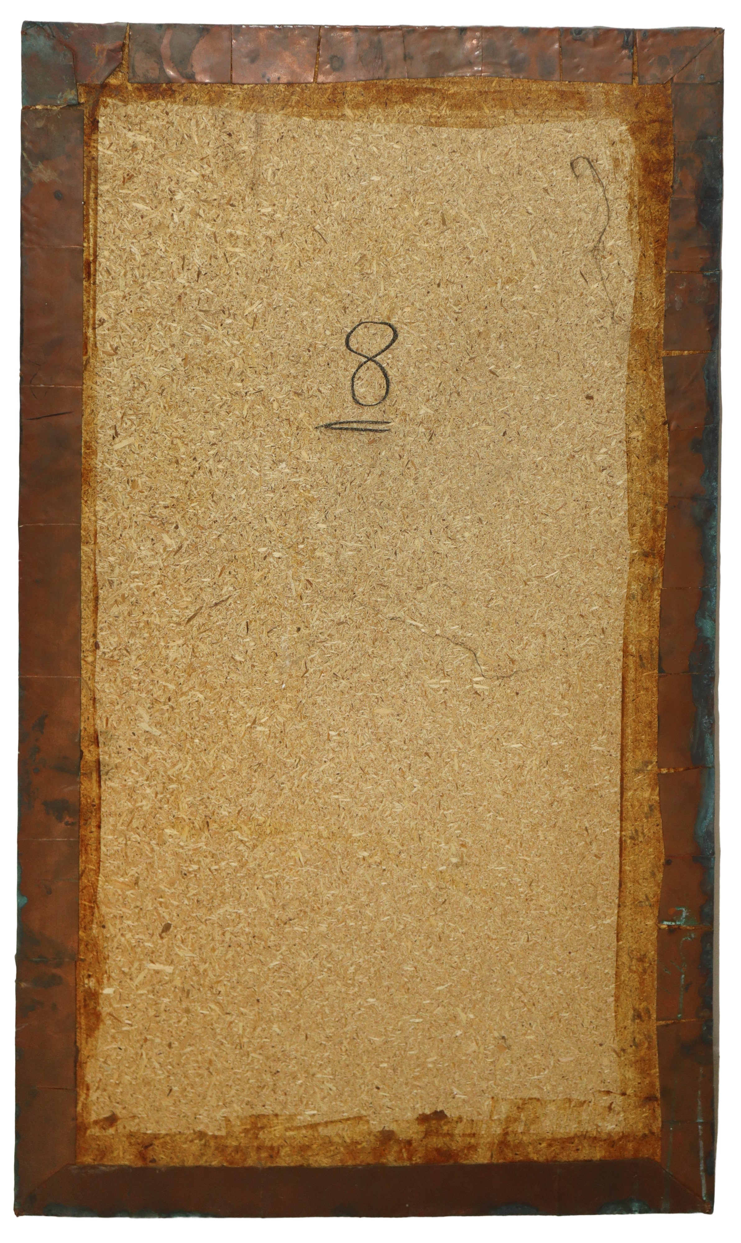 Grande pannello in lamina di ottone raffigurante Pescatore ad Acitrezza