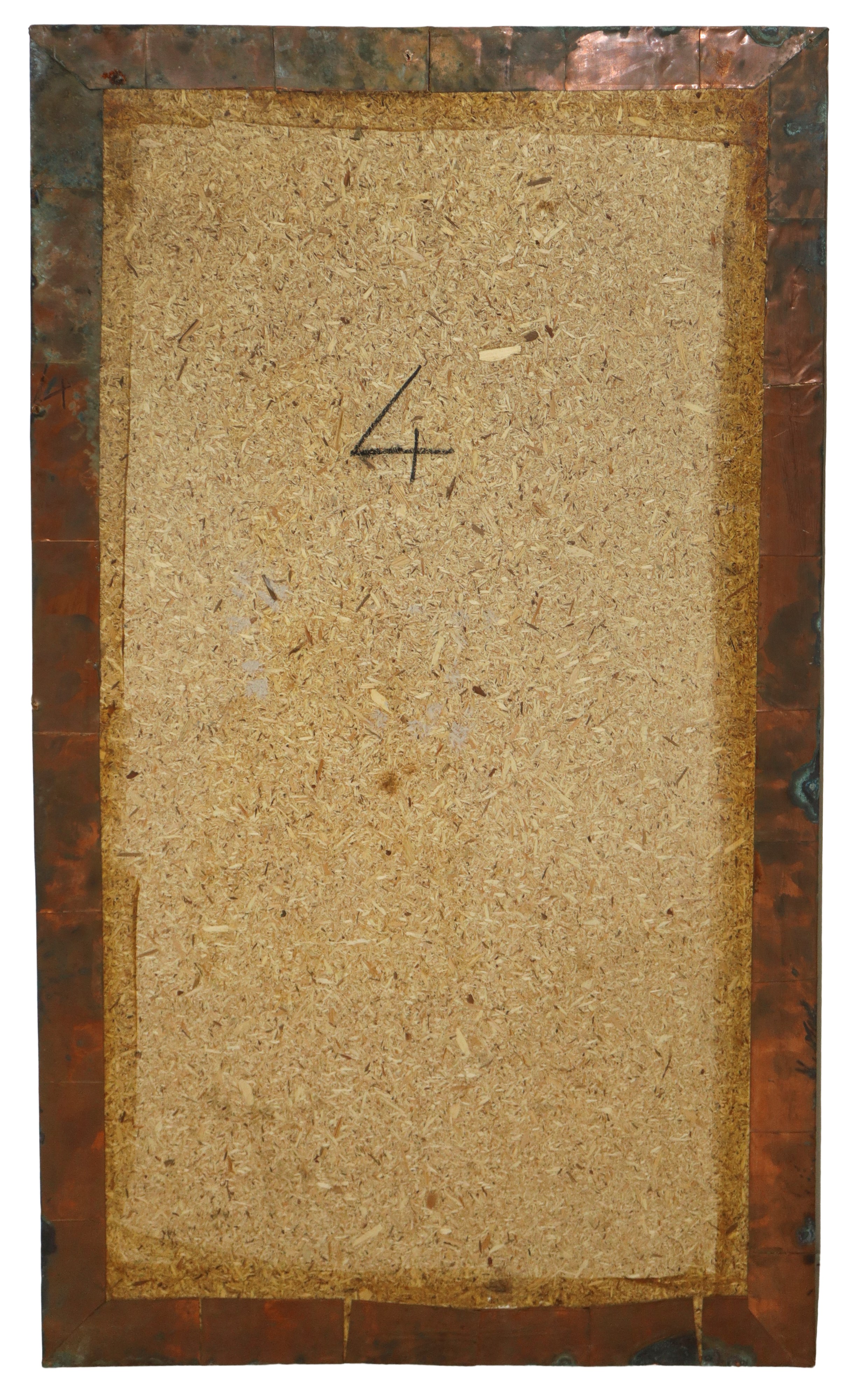 Grande pannello in lamina di ottone raffigurante Pescatore ad Acitrezza